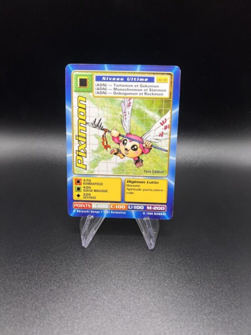 Carte Digimon Piximon Niveau Ultime Jd-30 1ère édition 1999 Bandai FR Exc+