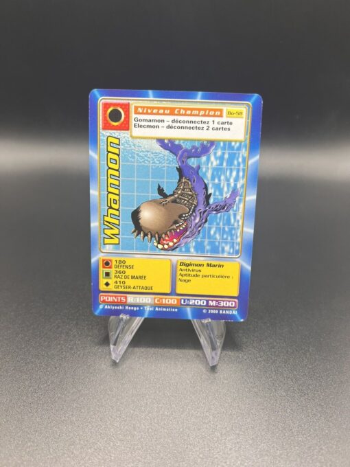 Carte Digimon Whamon Bo-58 Niveau Champion Bandai 2000 FR Good