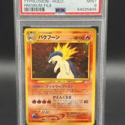 Typhlosion No.157 Neo Genesis Promo Japanese Holo Pokemon Card PSA 9 Mint Swirl