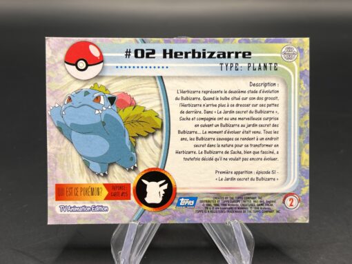Carte Pokemon Herbizarre #2 Topps TV Animation Edition – Image 2