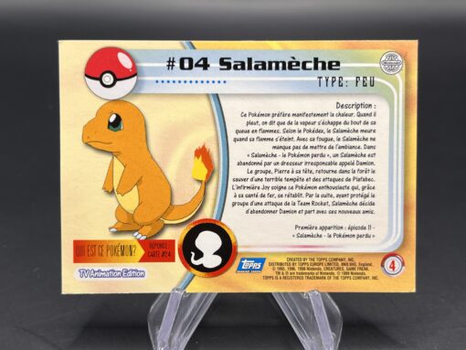 Carte Pokemon Salameche #4 Topps TV Animation Edition – Image 2