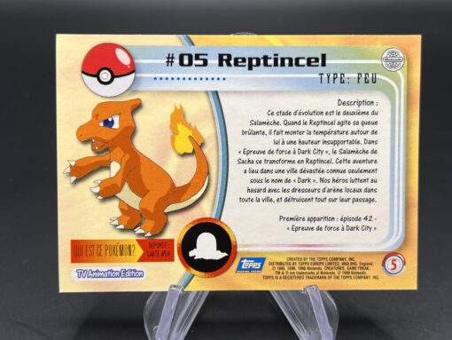 Carte Pokemon Reptincel #5 Topps TV Animation Edition – Image 2