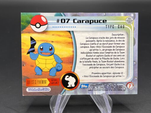 Carte Pokemon Carapuce #7 Topps TV Animation Edition – Image 2