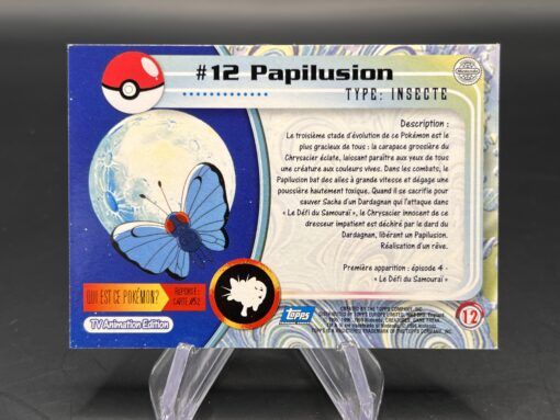 Carte Pokemon Papilusion #12 Topps TV Animation Edition – Image 2