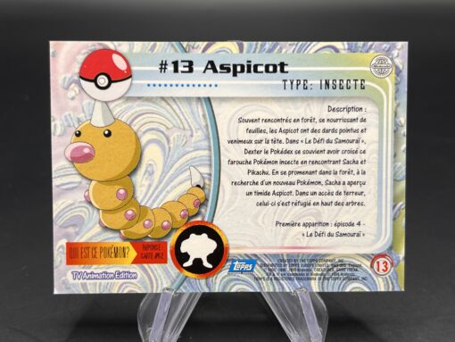 Carte Pokemon Aspicot #13 Topps TV Animation Edition – Image 2
