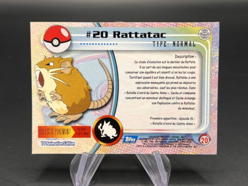 Carte Pokemon Rattatac #20 Topps TV Animation Edition – Image 2
