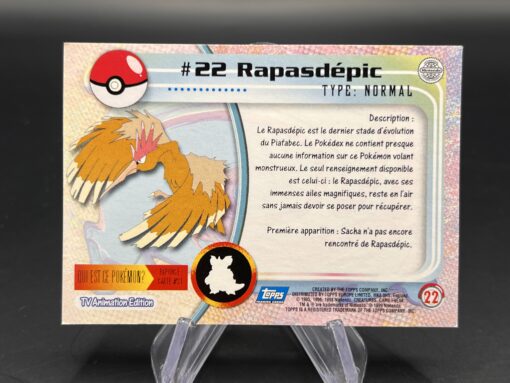 Carte Pokemon Rapasdepic #22 Topps TV Animation Edition – Image 2