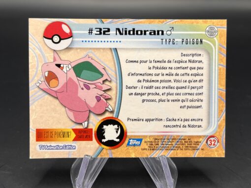 Carte Pokemon Nidoran #32 Topps TV Animation Edition – Image 2