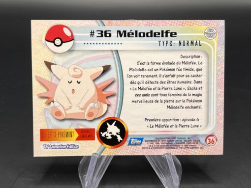 Carte Pokemon Mélodelfe #36 Topps TV Animation Edition – Image 2