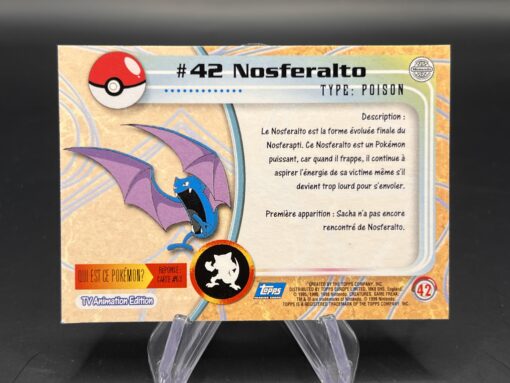 Carte Pokemon Nosferalto #42 Topps TV Animation Edition – Image 2