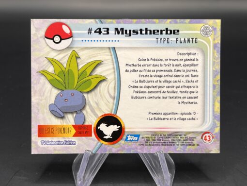 Carte Pokemon Mystherbe #43 Topps TV Animation Edition – Image 2