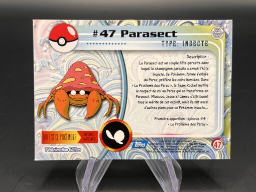 Carte Pokemon Parasect #47 Topps TV Animation Edition – Image 2