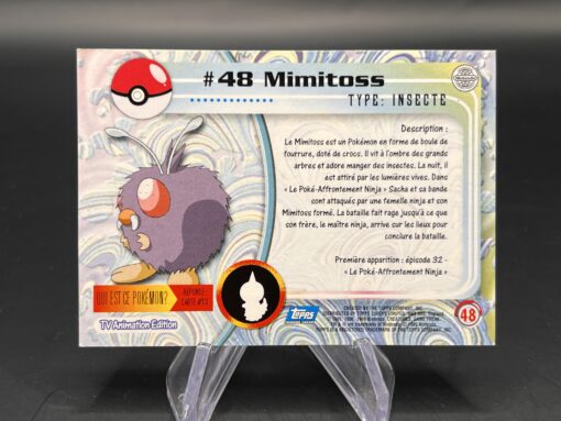 Carte Pokemon Mimitoss #48 Topps TV Animation Edition – Image 2
