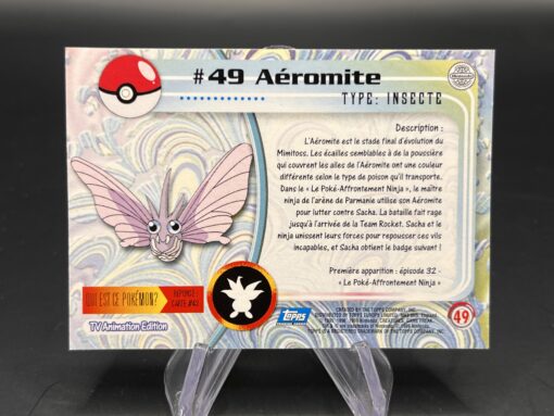 Carte Pokemon Aéromite #49 Topps TV Animation Edition – Image 2