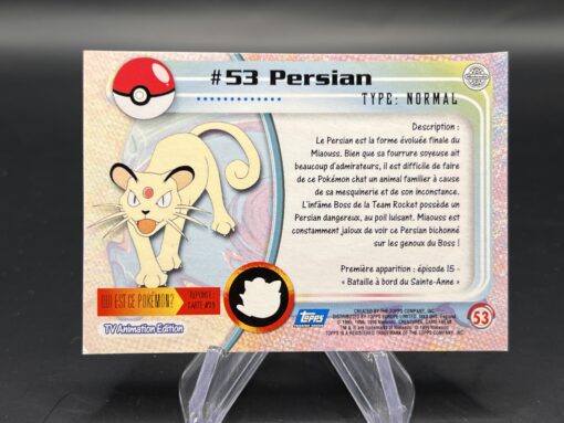 Carte Pokemon Persian #53 Topps TV Animation Edition – Image 2