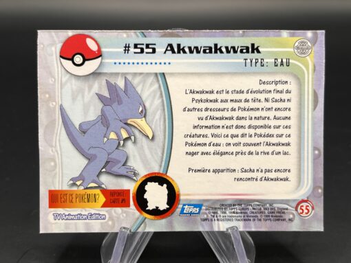 Carte Pokemon Akwakwak #55 Topps TV Animation Edition – Image 2