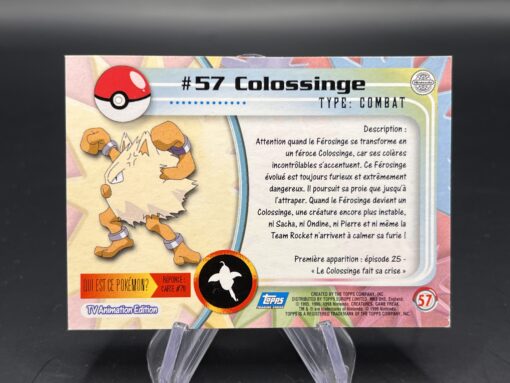 Carte Pokemon Colossinge #57 Topps TV Animation Edition – Image 2