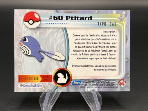 Carte Pokemon Ptitard #60 Topps TV Animation Edition – Image 2