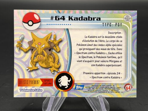 Carte Pokemon Kadabra #64 Topps TV Animation Edition – Image 2