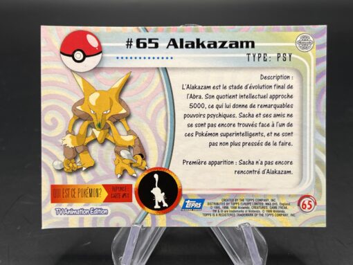 Carte Pokemon Alakazam #65 Topps TV Animation Edition – Image 2