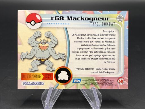 Carte Pokemon Mackogneur #68 Topps TV Animation Edition – Image 2